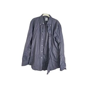 Brooks Brothers Long Sleeve Regent Blue Polo Button Down Dress Shirt Size L